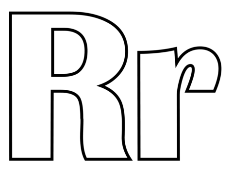 Classic Letter R Coloring Page